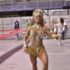Viviane Araujo mostrou samba no pé durante ensaio de Carnaval