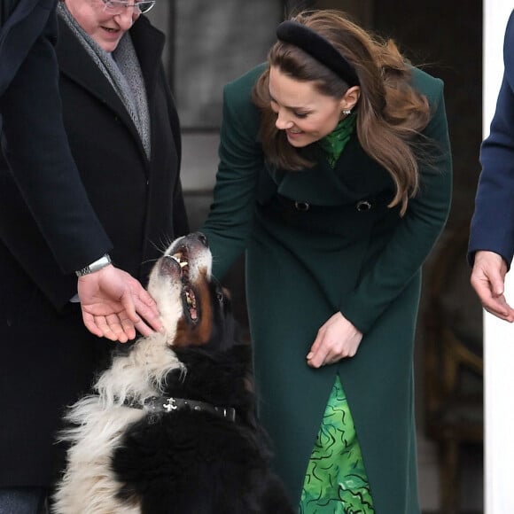 Kate Middleton brinca com pet do presidente da Irlanda