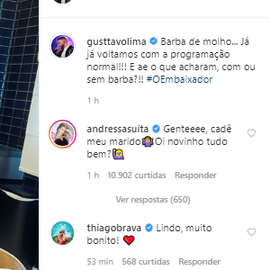 Gusttavo Lima, sem barba, opina sobre novo visual: 'Fiquei com cara de uns 23'