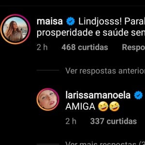 Maisa faz votos de aniversário para Léo Cidade no aniversário de namoro do ator com Larissa Manoela