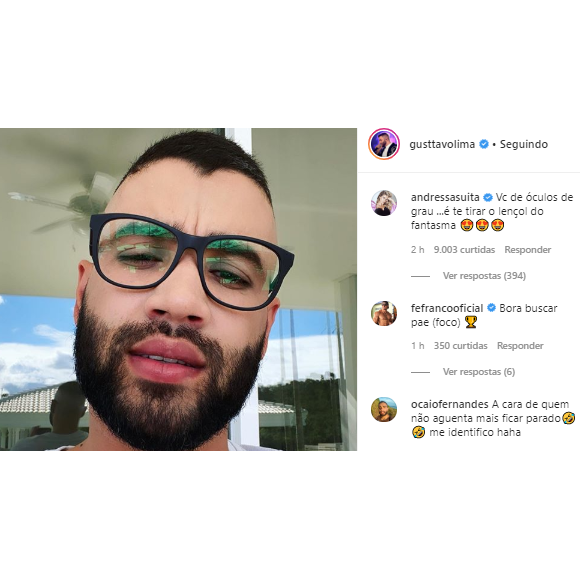 Foto de Gusttavo Lima ganha 'cantada' de Andressa Suita