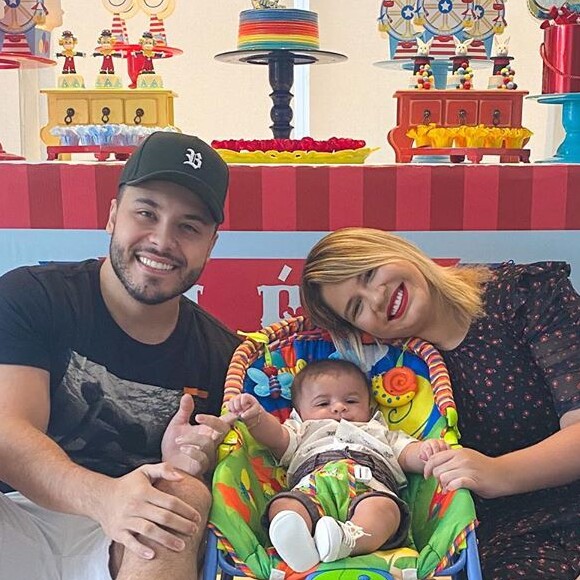 Marília Mendonça e Murilo Huff são pais do pequeno Leo, de 4 meses