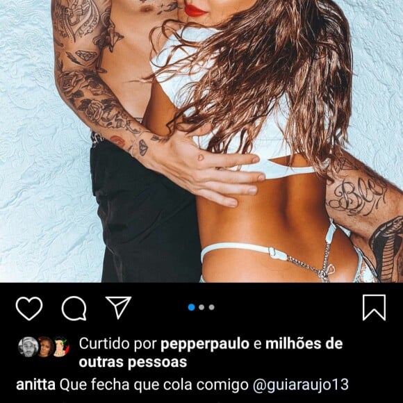 Demi Lovato comenta em foto de Anitta com Gui Araújo