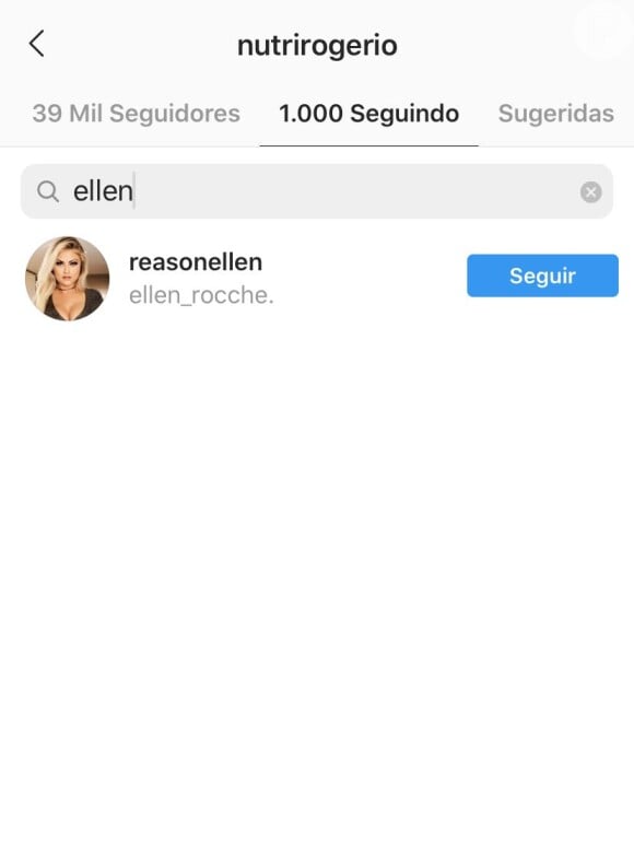 Ellen Rocche leva unfollow de ex-noivo no Instagram