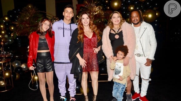 Simony reuniu os filhos e o ex-marido, Afro-X, em festa de 18 anos do filho mais velho, Ryan, em junho de 2019