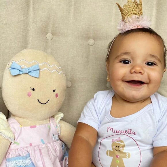 Filha de Ticiane Pinheiro e Cesar Tralli, Manuella comemora um ano neste domingo, 12 de julho de 2020