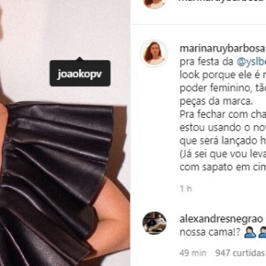 Marido de Marina Ruy Barbosa comenta em foto da atriz