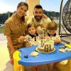 Andressa Suita comemora aniversário de Gusttavo Lima com os filhos