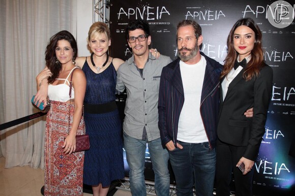 Priscila Sol, Mairsol Ribeiro, Fernando Alves Pinto e Nico Puig prestigiam pré-estreia do filme 'Apneia', em São Paulo