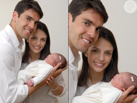 Isabella, filha de Kaká e Carol Celico veio ao mundo de parto normal, pesando 3,17 Kg e com 48 centímetros. 