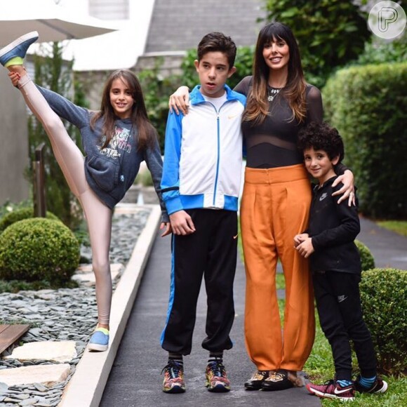 Marcos Mion e Suzana Gullo são pais de Romeo, de 15 anos, Donatella, de 12, e Stefano, 10