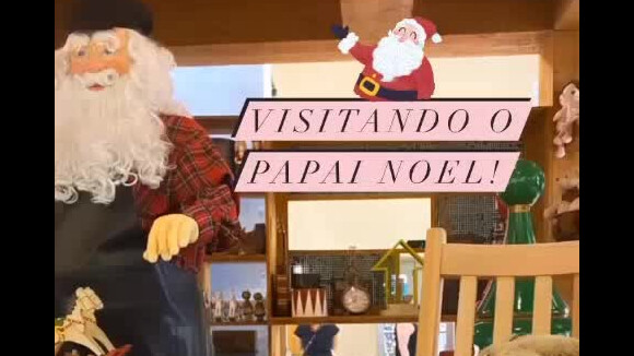 Ana Paula Siebert mostrou encanto da filha ao conhecer a 'casa do Papai Noel'