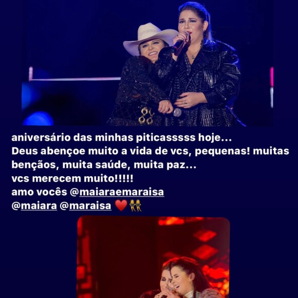 Marília Mendonça parabeniza Maiara e Maraisa na web