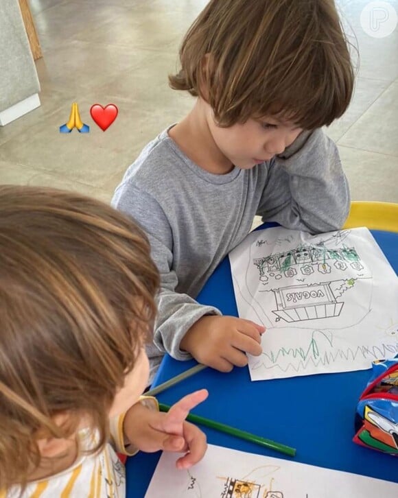 Gusttavo Lima compartilha vários momentos de brincadeira com os filhos, Gabriel e Samuel