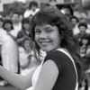 Simony em foto dos anos 1980 quando desfilou em parada promovida pelo SBT