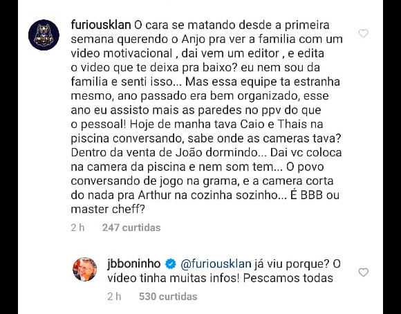 Boninho explica corte no vídeo da família de Caio, do 'BBB21'