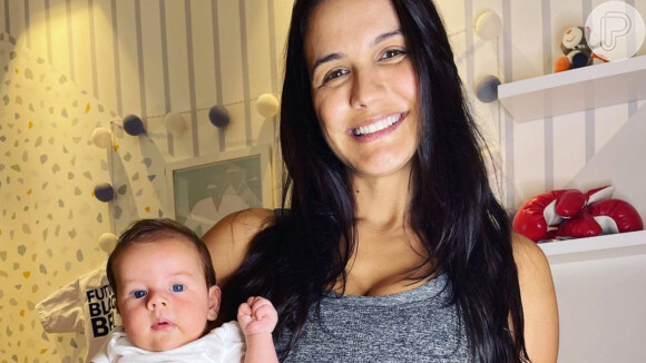 Kyra Gracie exibiu corpo quase 3 meses após dar à luz Rayan: 'Barriga real'