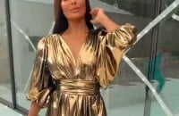 Juliana Paes posa com look dourado e cita Carla Diaz e Quarto Secreto