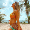 Lore Improta mostra evolução da barriga de gravidez com Léo Santana e brinca: 'Do tamanho do Léo'