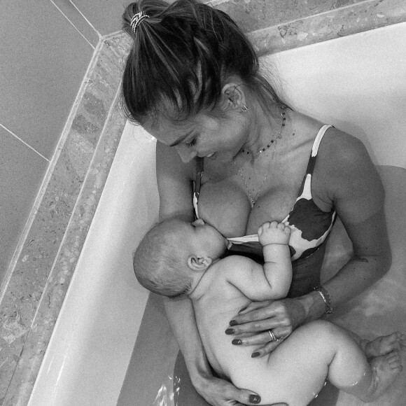 Flávia Viana com o filho caçula, Gabriel