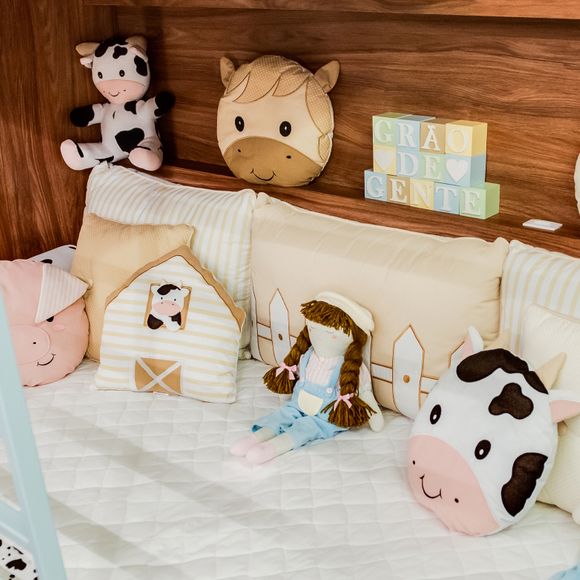 O quarto do filho de Flávia Viana e Marcelo Zangrandi ganhou o tema 'A Fazenda'