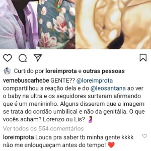 Lorena Improta comenta sobre palpites de fãs