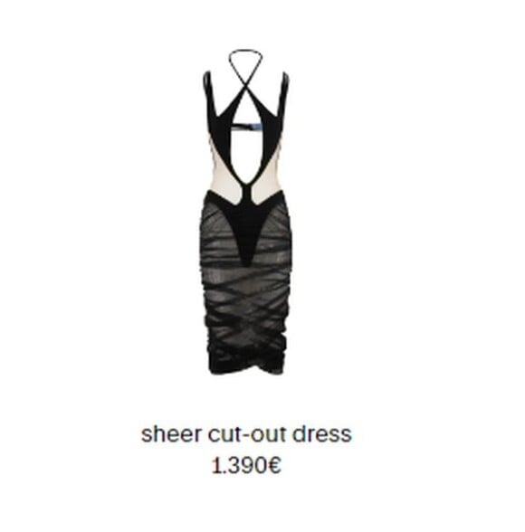 O vestido eleito por Sabrina Sato e Megan Fox é da grife Mugler e custa cerca de R$ 9 mil