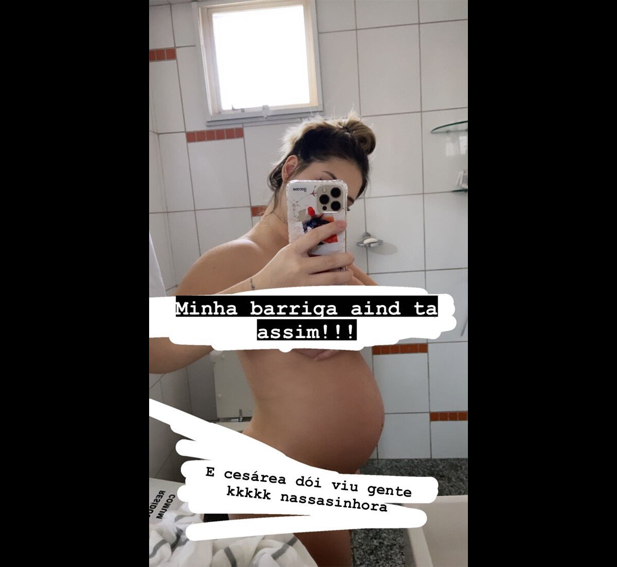 Foto Virg Nia Fonseca Mostra Corpo Em Foto Nua No Espelho Ap S Dar Luz Minha Barriga Ainda