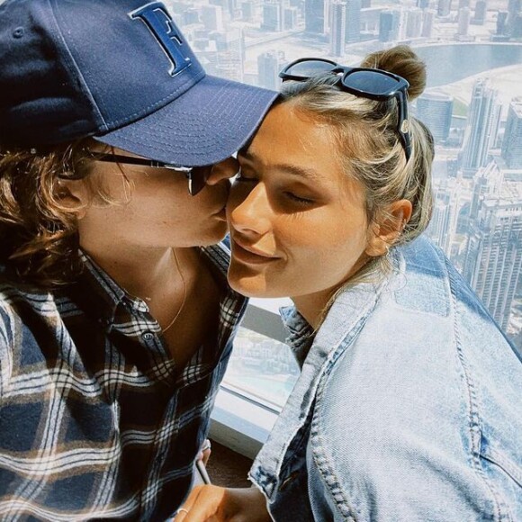 Sasha Meneghel e João Figueiredo ficaram encantados com a vista de Dubai