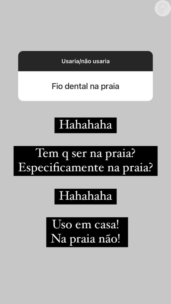 Sthefany Brito assumiu que não usaria biquíni fio-dental na praia