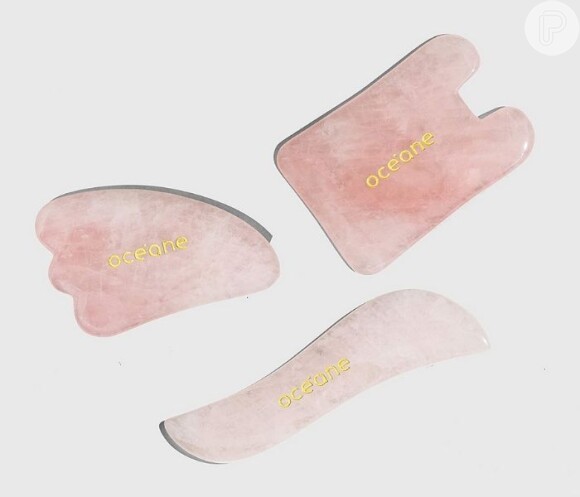 Kit de massageadores de quartzo rosa, Océane
