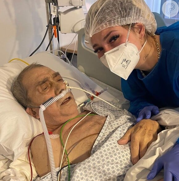 Virgínia Fonseca está com o pai intubado no hospital. Mário Serrão tem 72 anos e ficou internado por 1 semana com pneumonia aguda antes da intubação