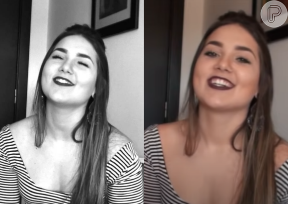 Virgínia Fonseca antes da fama, em seu primeiro vídeo do youtube, em 2016