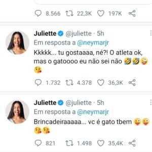 Ítalo Ferreira também flertou com Juliette no Twitter