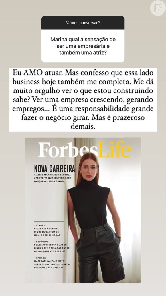 Marina Ruy Barbosa se vê realizada em carreira de empresária