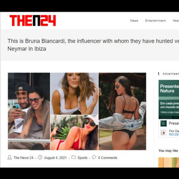 Bruna Biancardi vai parar na imprensa estrangeira por affair com Neymar