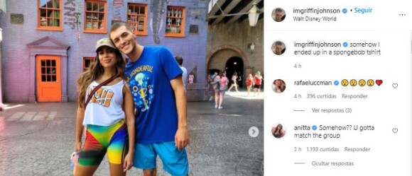 Anitta opina sobre look de TikToker apontado como affair durante passeio na Disney