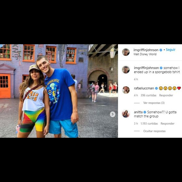 Anitta opina sobre look de TikToker apontado como affair durante passeio na Disney