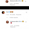 Fiuk comenta em fotos de Thaisa Carvalho e internautas elogiam
