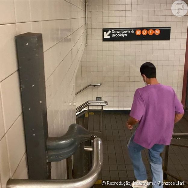 Foto de Enzo Celulari no metrô provoca comentário de Isabelle Drummond