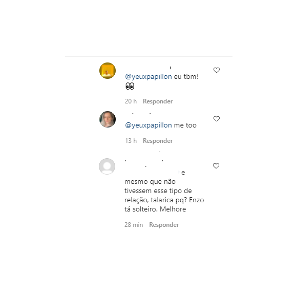Fãs passam a shippar Enzo e Isabelle Drummond após comentário da atriz