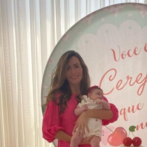 Mulher do cantor Jorge, Rachel Boscati mostrou foto do mesversário da filha, Sara