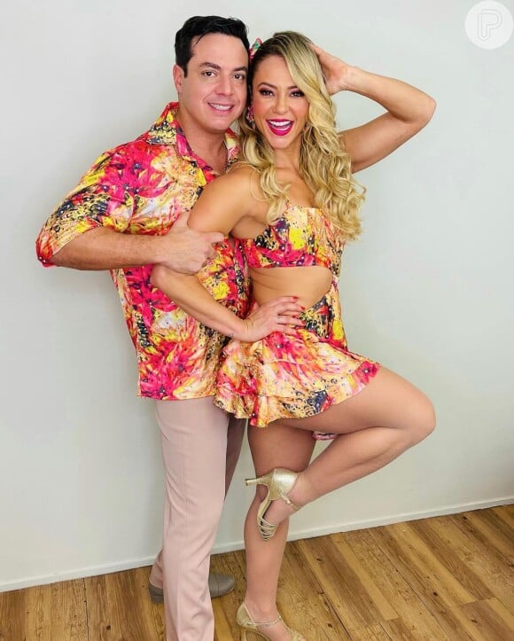 No 'Super Dança dos Famosos', Paolla Oliveira foi parceira de Leandro Azevedo