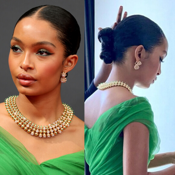 Penteado com coque para cabelo cacheado: atriz Yara Shahidi inspira com visual