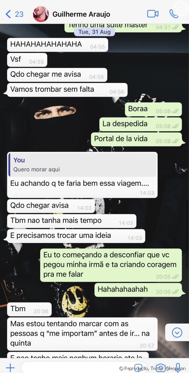 Conversa entre Gui Araújo e Leo Picon sobre Jade aconteceu 2 dias após término com João Guilherme