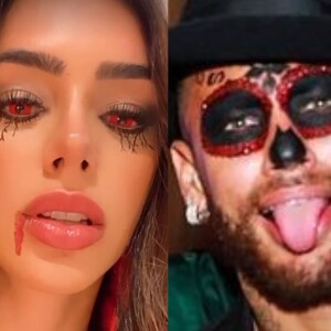 Neymar e Bruna Biancardi curtiram juntos uma festa de Halloween