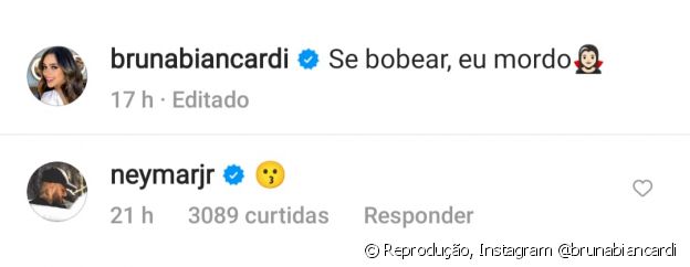 Reação de Neymar à foto sexy de Bruna Biancardi agita a web