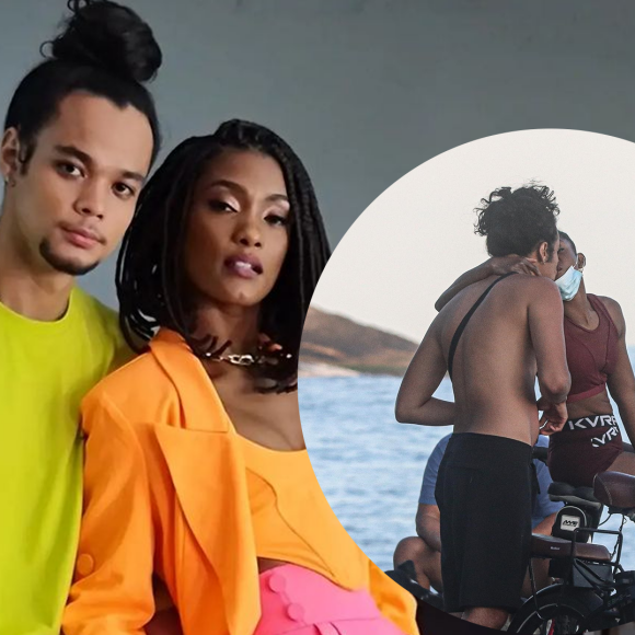 Erika Januza e o namorado Juan Nakamura foram flagrados neste domingo (07)