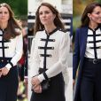 Kate Middleton usa blusa P&amp;B pela 4ª vez em 10 anos. Compare os looks!
