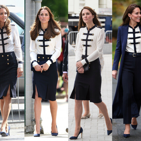 Looks de Kate Middleton em 2011, 2014, 2016 e 2021 com a mesma blusa